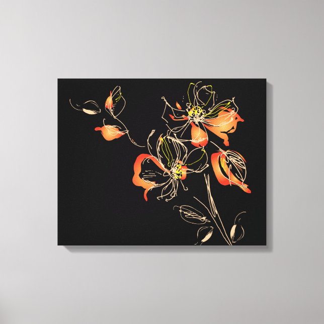 Watercolor Flowers Canvas Print (Front)