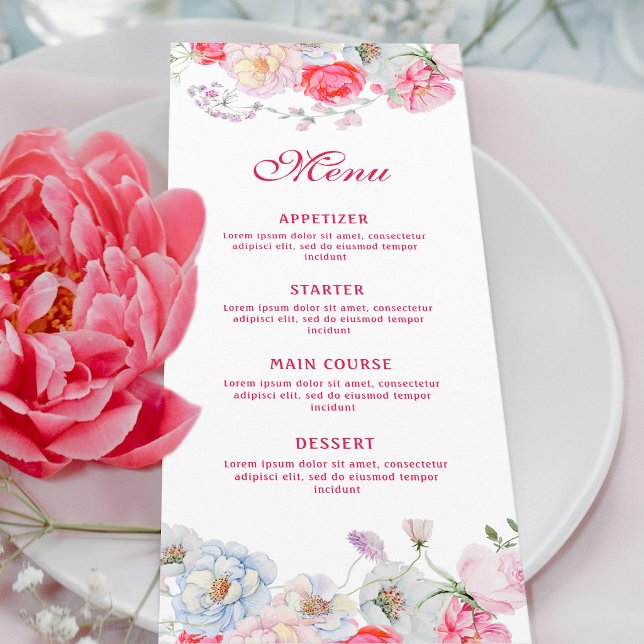 Watercolor Flowers Classic Menu (Creator Uploaded)
