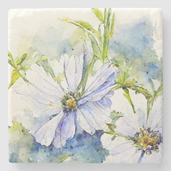 Watercolor Flowers Coaster by 85leobar85 at Zazzle