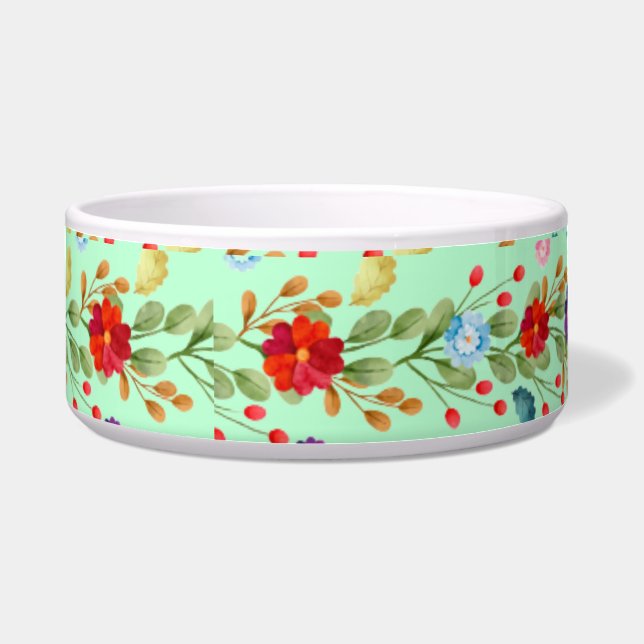 Watercolor Flowers Colorful Pattern-23748 Bowl (Front)
