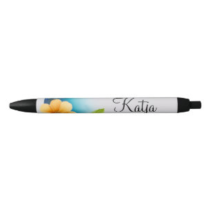 Watercolor flowers colorful pen