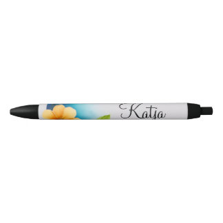 Watercolor flowers colorful pen