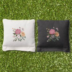 Watercolor flowers cornhole bags