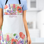 Watercolor Flowers, Custom Birthday Daughter Gift Apron<br><div class="desc">Watercolor Flowers,  Custom Birthday Daughter Gift Apron.
Brighten your daughter’s birthday with this floral design in soft watercolor hues. Personalized with her name,  it’s a beautiful and thoughtful kitchen gift. Enjoy!</div>