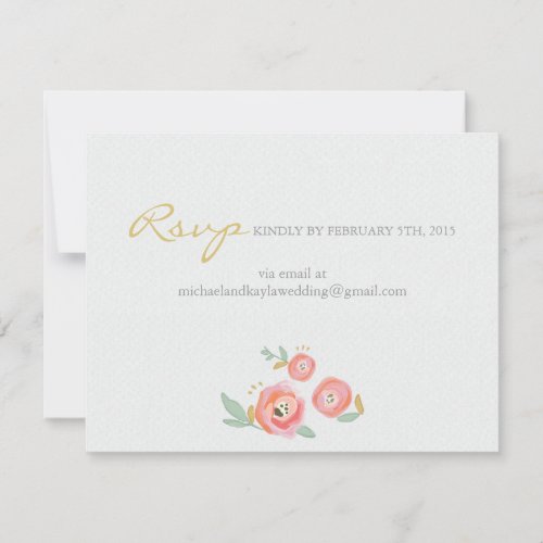 Watercolor Flowers Custom RSVP and Accommodations