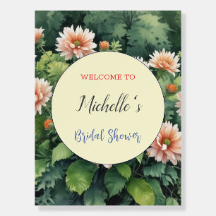Watercolor Flowers Cute Bridal Shower Foam Board