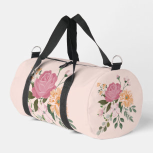 Watercolor flowers duffle bag