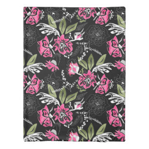 Watercolor flowers duvet cover