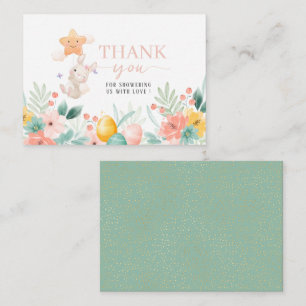 Watercolor flowers easter brunch and egg hunt than note card
