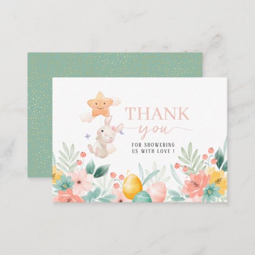 Watercolor flowers easter brunch and egg hunt than note card
