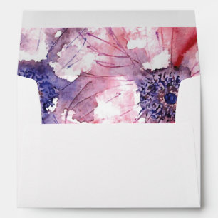 Watercolor flowers envelope