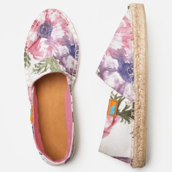 Watercolor Flowers Espadrilles by watercoloring at Zazzle