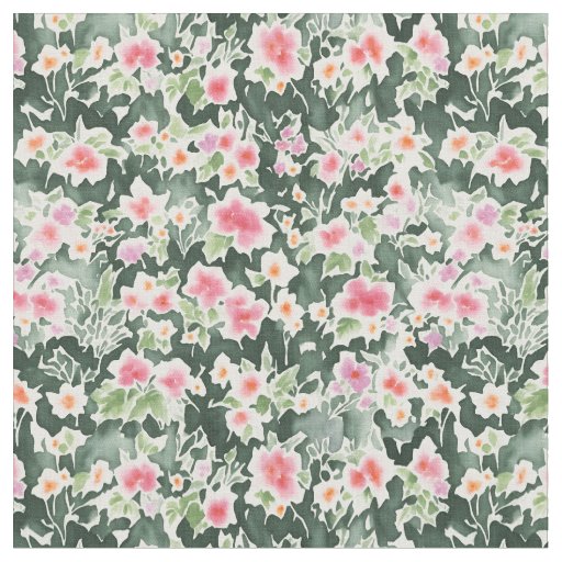 Watercolor Flowers Fabric
