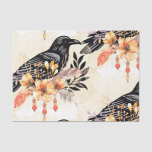 Watercolor Flowers Floral Raven Botanicals Tissue Paper