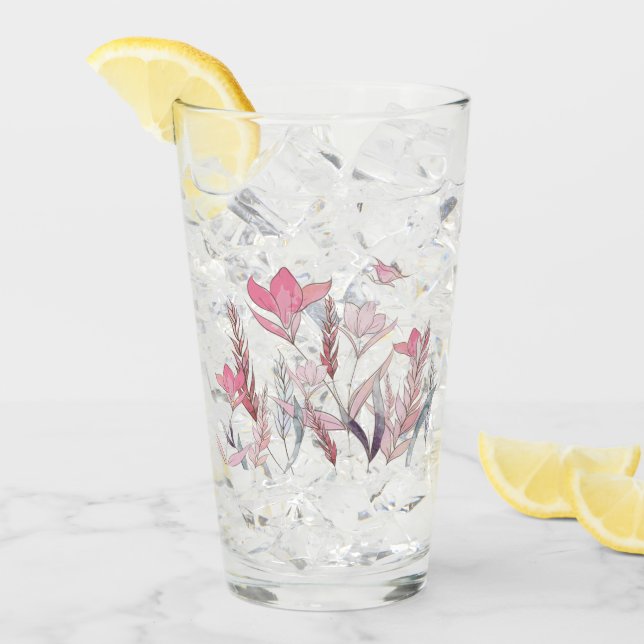 Watercolor flowers glass (Front Ice)