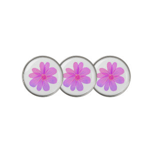 Watercolor flowers golf ball marker