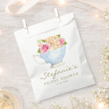 Watercolor Flowers in Teacup Bridal Shower