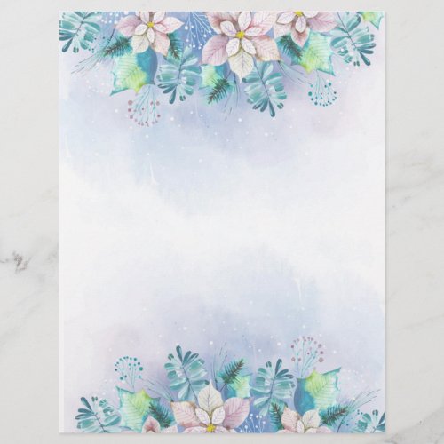 Watercolor Flowers Letterhead