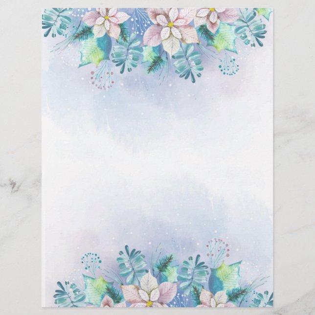 Watercolor Flowers Letterhead (Front)
