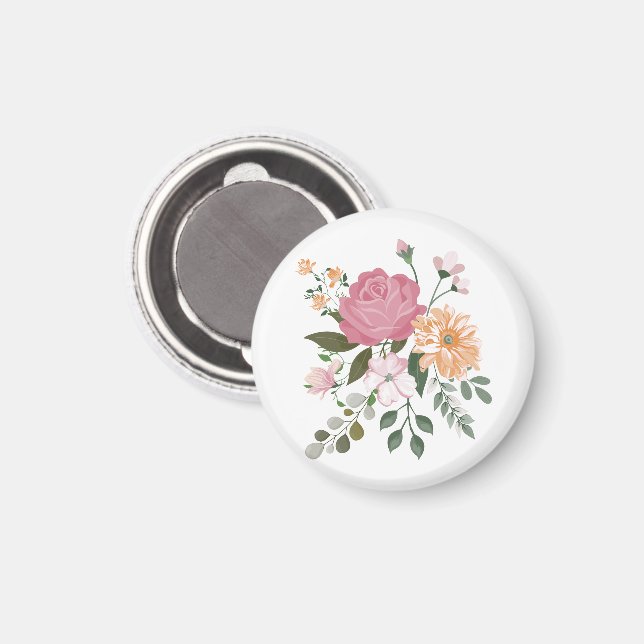 Watercolor flowers  magnet (Front/Back)