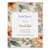 Watercolor Flowers Minimal Bridal Shower Card (Front)