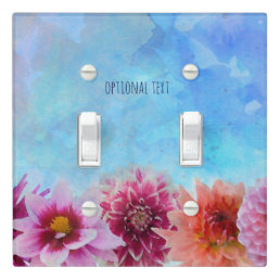 Watercolor Flowers Modern Floral Elegant Light Switch Cover