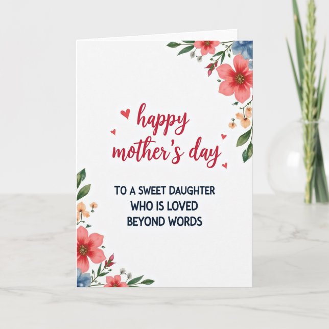 Watercolor Flowers Mother Card (Front)