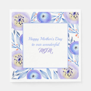 Watercolor Flowers Mother's Day Napkins