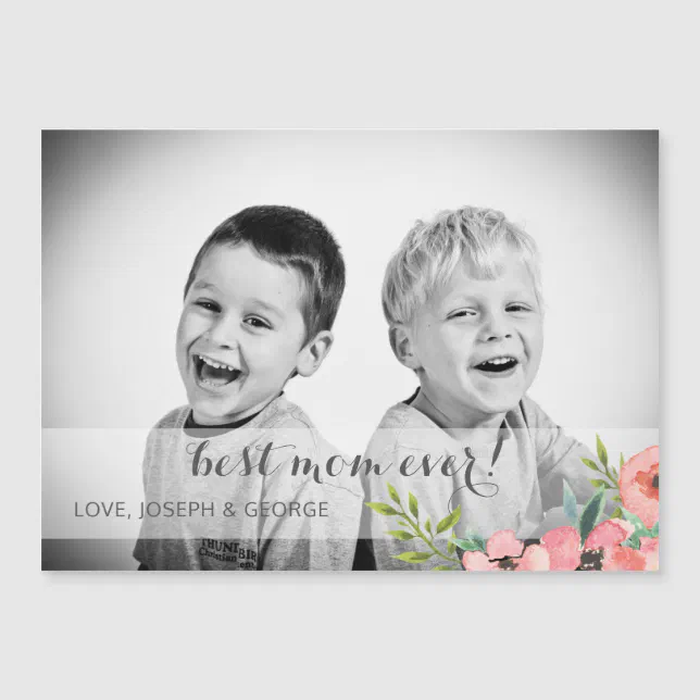 Watercolor Flowers Mothers Day Photo Card | Zazzle