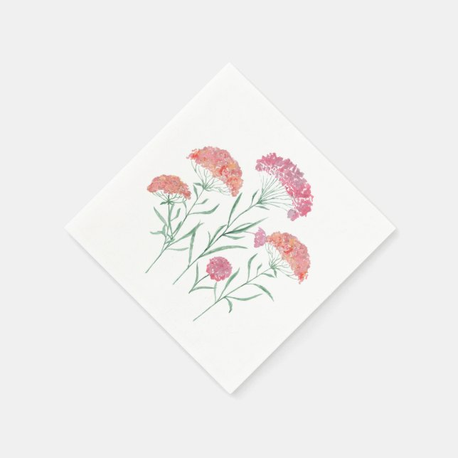 Watercolor, flowers. napkins (Corner)