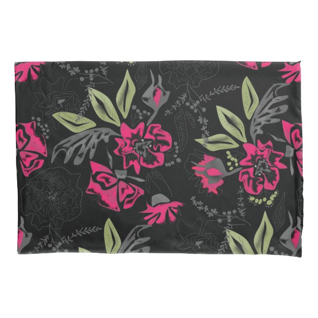 Watercolor flowers pillow case (Front)