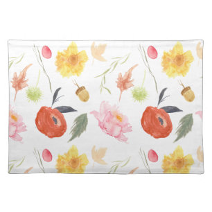 Watercolor Flowers Placemat