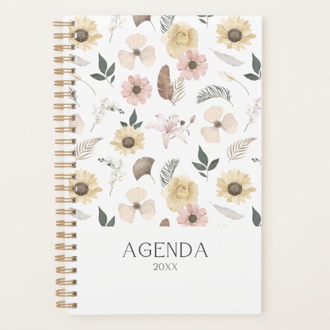 Watercolor Flowers Planner (Front)