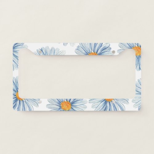 Watercolor flowers plate frame
