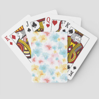 Watercolor Flowers Poker Cards
