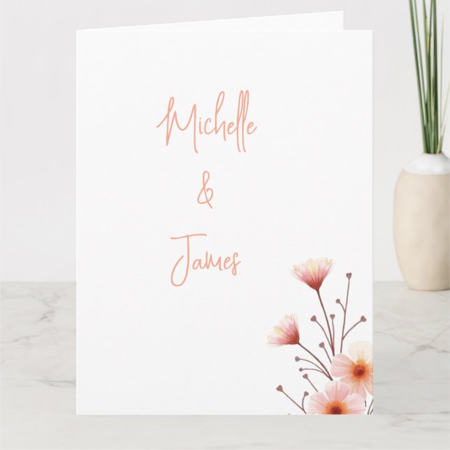 Watercolor Flowers Professional Trendy Card (Front)