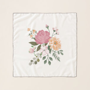 Watercolor flowers scarf