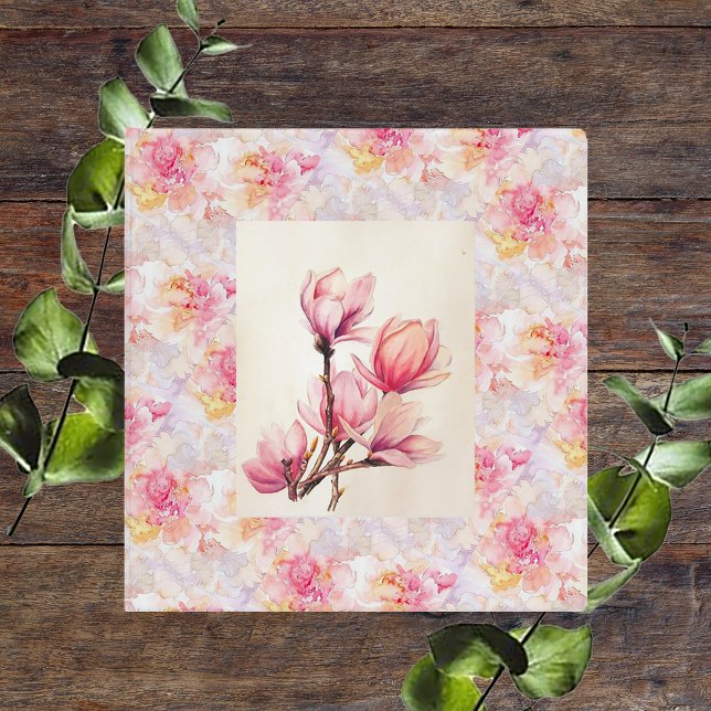 Watercolor Flowers Scrapbook Album 3 Ring Binder (Creator Uploaded)