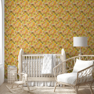 Watercolor Flowers seamless pattern 17 Wallpaper