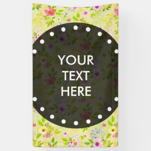 Watercolor Flowers seamless pattern I + your ideas Banner