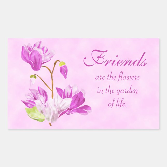 Watercolor Flowers Sticker (Front)