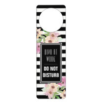 Watercolor Flowers & Stripes Door Hanger Watercolor Flowers & Stripes Door Hanger