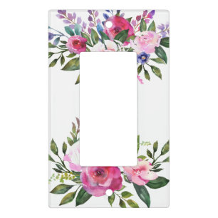 Watercolor Flowers Switch Cover