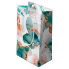 Watercolor Flowers Teal Floral