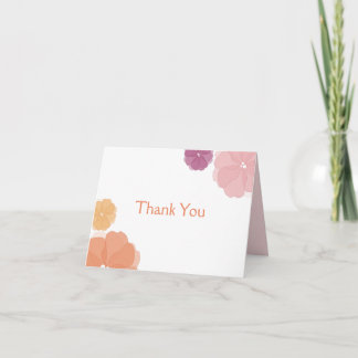 Watercolor Flowers Thank You Cards
