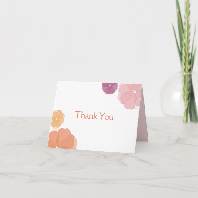Watercolor Flowers Thank You Cards (Front)