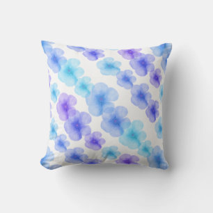 Watercolor Flowers Throw Pillow