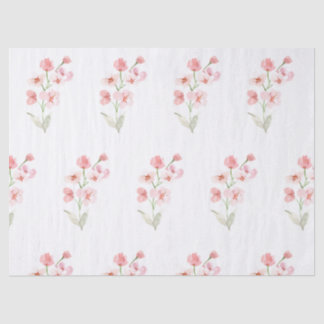 watercolor flowers tissue paper