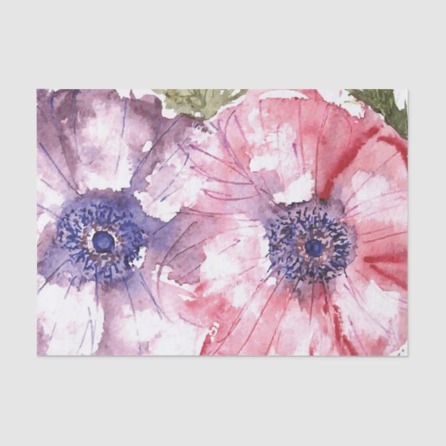 Watercolor flowers tissue paper (Front)