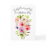 Watercolor Flowers To My Wife On Mother's Day Card Watercolor Flowers To My Wife On Mother's Day Card